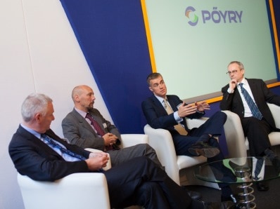 Poyry seminar: (l-r) panellists were: David Palmer-Jones, chief executive, SITA UK; Ali Lloyd, consultant Poyry; Kevin Maddick, head of infrastructure finance, Royal Bank of Scotland; Dr Cormac OCarroll, director, Poyry UK